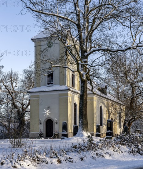 The village church in the old district of Lübars, Reinickendorf, Berlin, Germany