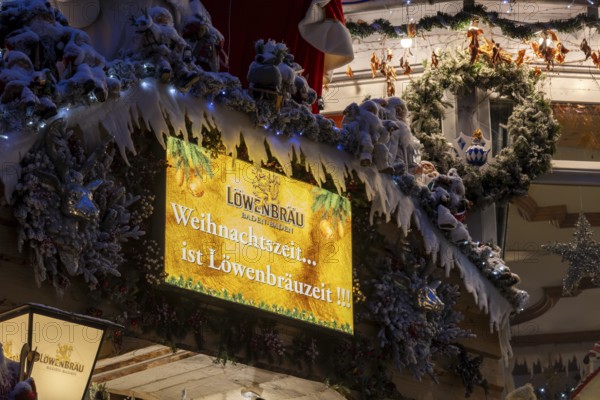 Gasthaus Löwenbräu in Baden-Baden. In winter time, the inn transforms its beer garden into an opulently decorated Christmas world