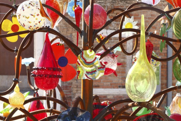 Glass art on the Insola di Murano, Venice, Veneto, Italy