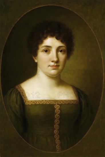 Christiane Vulpius, Goethe's woman, historical illustration from the history of German literature from 1885, digitally edited, symbolic picture lover, woman, Johann Wolfgang Goethe, Weimar, poet, writer, politician, classical music, Weimar