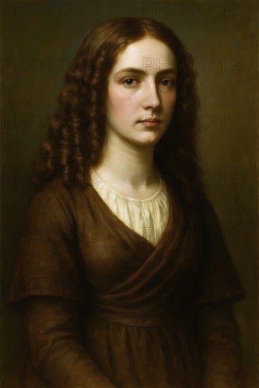 Schiller's wife Charlotte, born von Lengefeld, historical illustration from the history of German literature from 1885, digitally edited, symbolic picture Friedrich Schiller, Weimar, writer, poet, Charlotte von Lengefeld