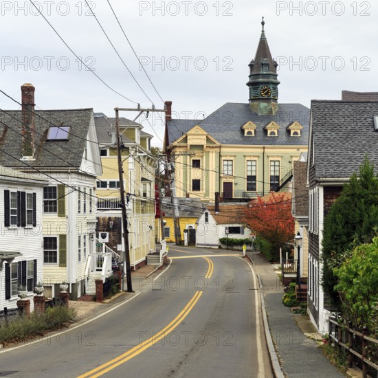 Main Street with City Hall, Provincetown, Cape Cod, Massachusetts, New England, USA