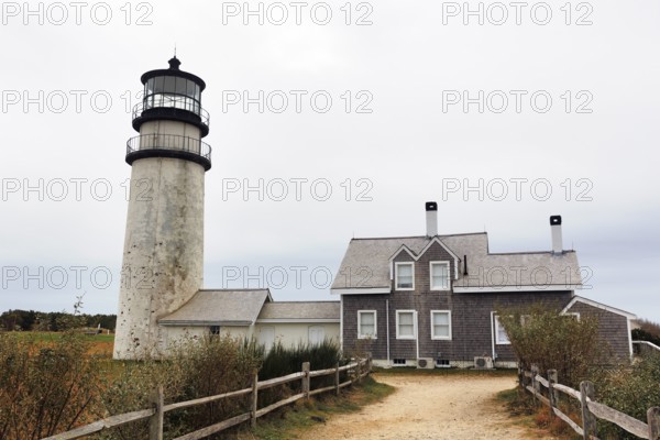 Highland lighthouse, Cape Cod Light, lighthouse, typical architectural style, North Truro, Cape Cod, Massachusetts, New England, USA