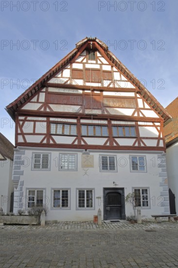 Former tanner house built 15th century, half-timbered house, Vordere Gerbergasse, Nördlingen, Bavaria, Germany