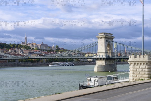 Fisherman's Bastion and Chain Bridge, Budapest, Hungary