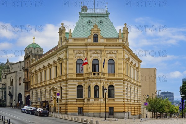 Austrian embassy, one of the most beautiful buildings in city center, Belgrade, Serbia