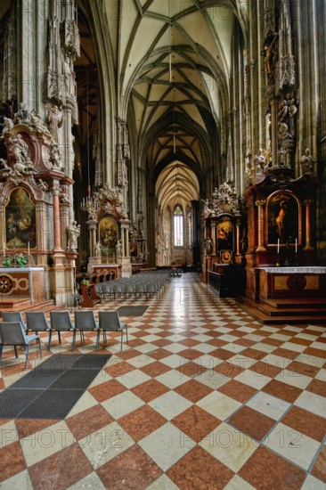 12th Century St. Stephen's Cathedral, Lateral nave, Vienna, Austria