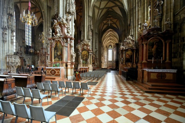 12th Century St. Stephen's Cathedral, Lateral nave, Vienna, Austria