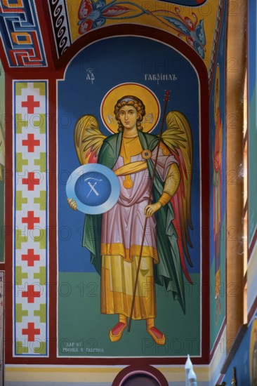 Bulgarian Orthodox Rock cave Monastery of Saint Dimitar Basarbowski, Church interior, Basarbovo, Rousse, Bulgaria