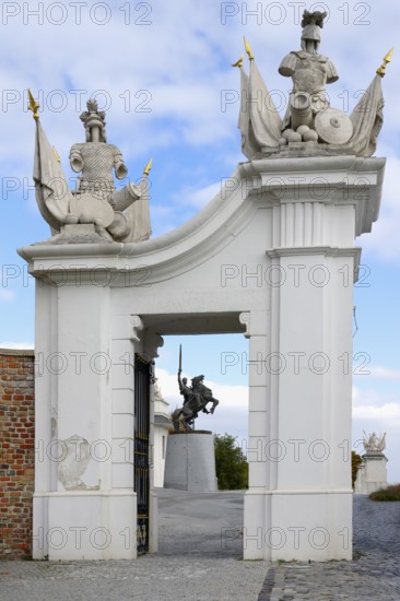 Bratislava castle, Leopold gate and King Svatopluk equestrian statue, Bratislava, Slovakia