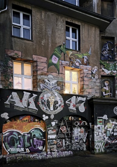 Punk Club AK 47, formerly Cafe Nixda in Kiefernstraße, called Kiefern, the punk club No. 1 in Düsseldorf, North Rhine-Westphalia, Germany