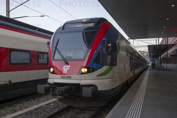 Tilo passenger train station, Lugano, Tessin, Switzerland