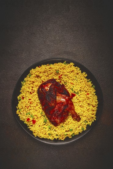 Kabsa, rice with chicken, Saudi Arabian dish, national dish, homemade, no people