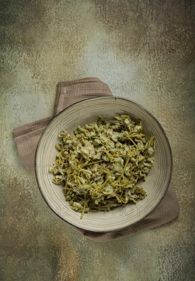 Jonjoli, Colchian klekachka, Georgian appetizer, pickled jonjoli, no people