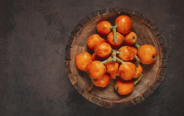 Fresh fruit medlar, loquat, shesek, lokva, Georgia