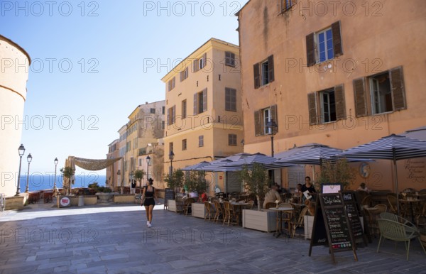 Place du Donjon or Piazza di Acorte on the citadel, old town, Bastia, Haute-Corse department, Corsica, France