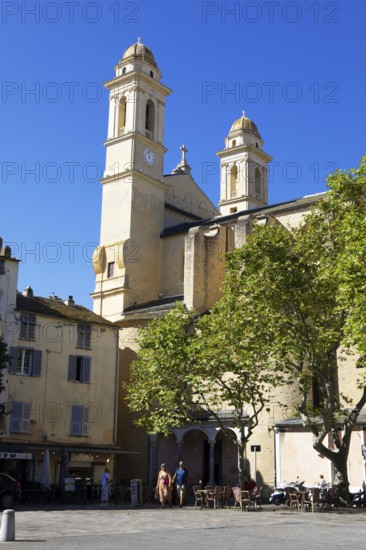 Église Saint-Jean-Baptiste à Bastia or Church of St. John the Baptist on Place du Marché or Market Square, Old Town, Bastia, Haute-Corse Department, North Coast, Corsica, France