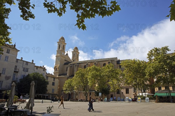 Saint Jean-Baptiste à Bastia Church or St. John the Baptist Church on Place du Marché or Market Square, Old Town, Bastia, Haute-Corse Department, Corsica, France