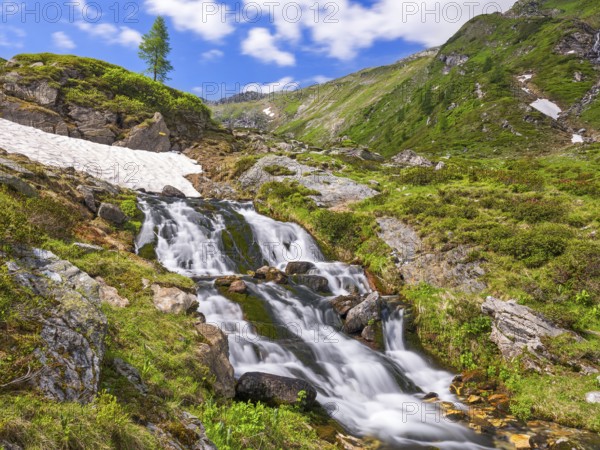 Hiking along the Mur, Murursprung, Muhr, National Park Municipality, UNESCO Lungau Biosphere Reserve, Lungau, Salzburg