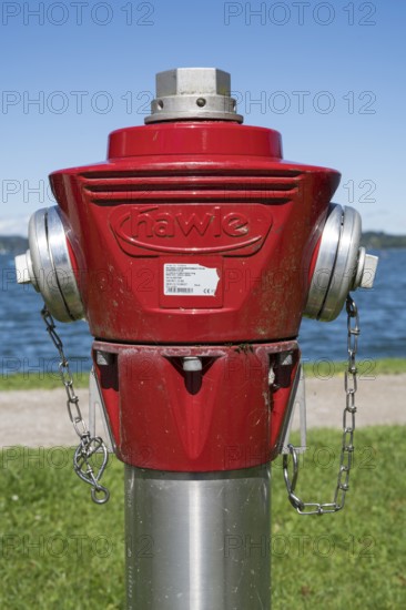 Hydrant, tap point for the removal of water from the public water distribution system, Tegernsee, Upper Bavaria, Bavaria, Germany