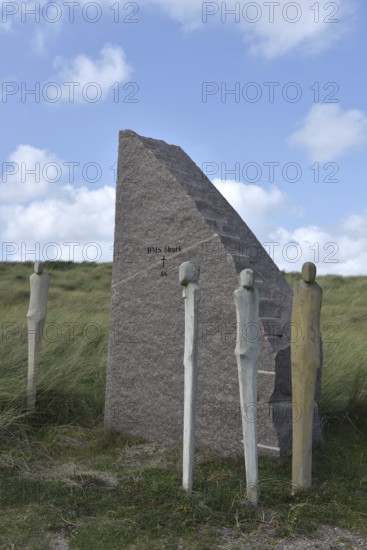 Memorial, memorial, memorial of the Battle of Jutland near Thyborøn in Denmark
