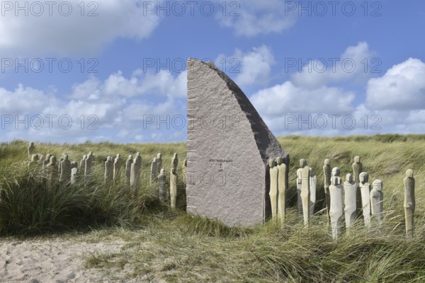 Memorial, memorial, memorial of the Battle of Jutland near Thyborøn in Denmark