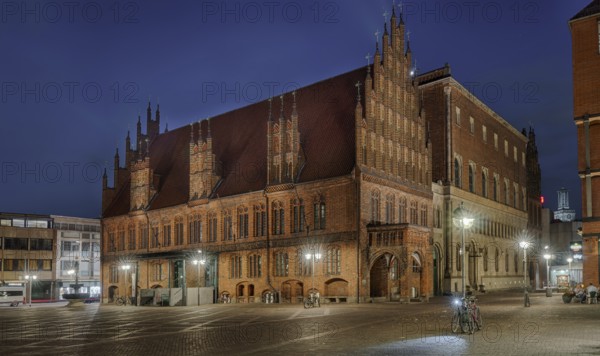 Old Town Hall illuminates Hanover Germany
