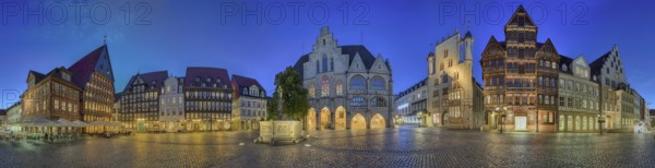 Marketplace illuminates 360 degrees of Hildesheim Germany