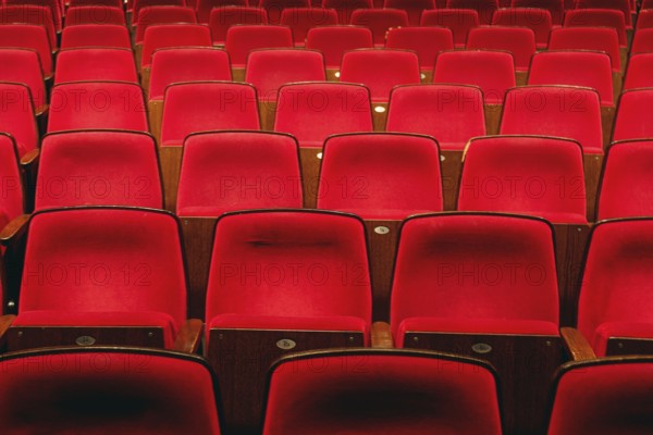 Chairs, chair, seat, seating, folding seat, vacant, empty, theater, Ernst Deutsch Theater, Hamburg, Germany
