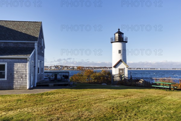 Annisquam Harbor lighthouse, historic Wigwam Point in Gloucester, Cape Ann, Massachusetts, Ipswich Bay, New England, USA