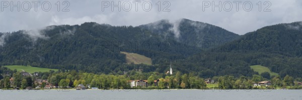 Panorama of Bad Wiessee am Tegernsee, Upper Bavaria, Bavaria, Germany