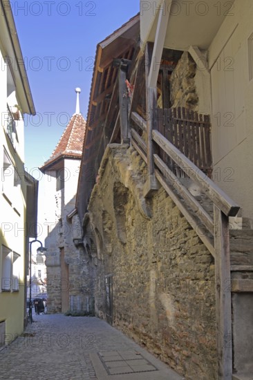 Historic Armoury and Boiler Tower, Reutlingen, Swabian Jura, Baden-Württemberg, Germany