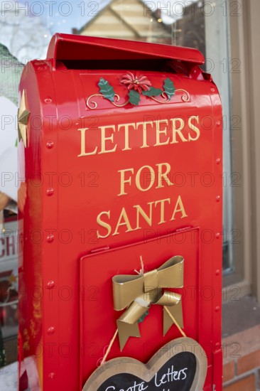 Arvada, Colorado - A mailbox for letters to Santa outside a store in Olde Town Arvada