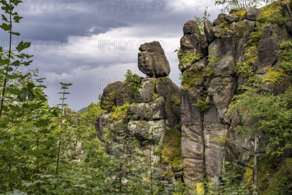 The Nonnenfelsen near Jonsdorf, Zittau Mountains, Upper Lusatia, Saxony, Germany