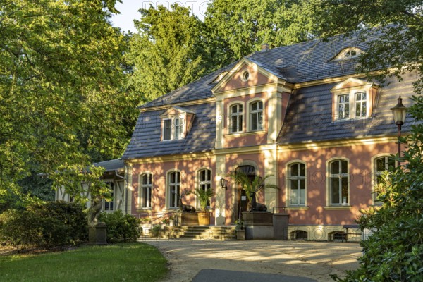 Kromlau Castle in the Kromlau Azalea and Rhododendron Park, Upper Lusatia, Gablenz, Saxony, Germany