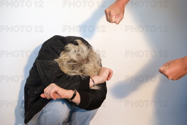 Violence against woman, symbolic image, Lower Saxony