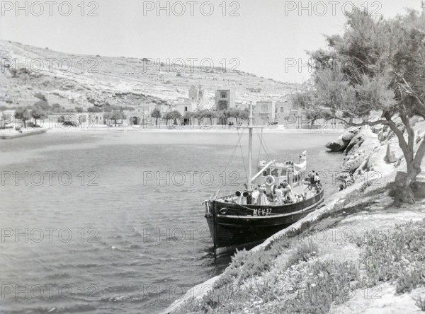 Admiralty Fishing Vessel MFV 37, Xlendi, Island of Gozo, Malta, Europe, 1956