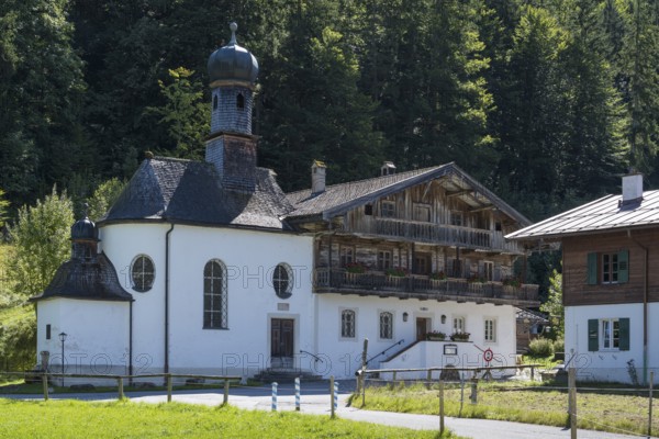Kapelle Zum Heiligen Kreuz, Altes Bad, Wildbad Kreuth, Tegernseer Tal, Upper Bavaria, Bavaria, Germany