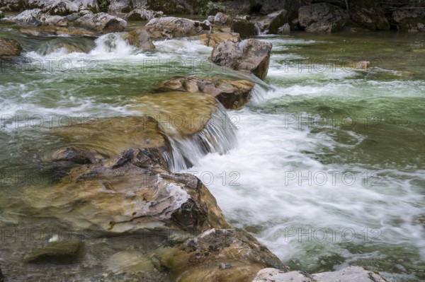 Wasserfall, Weissach River, Wildbad Kreuth, Tegernseer Tal, Upper Bavaria, Bavaria, Germany