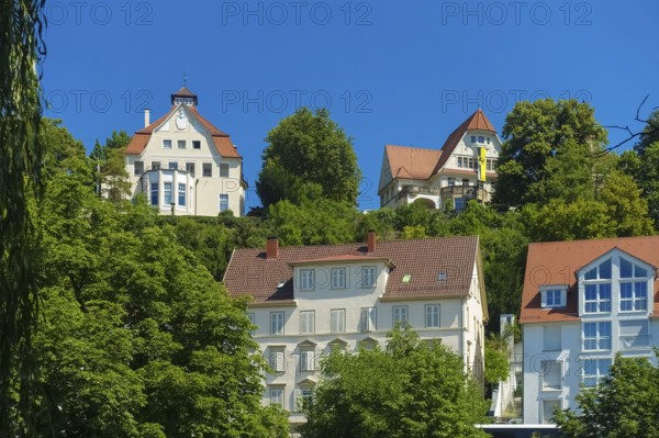 Houses in Gartenstraße, rear connecting houses, buildings, Tübingen, Baden-Württemberg, Germany