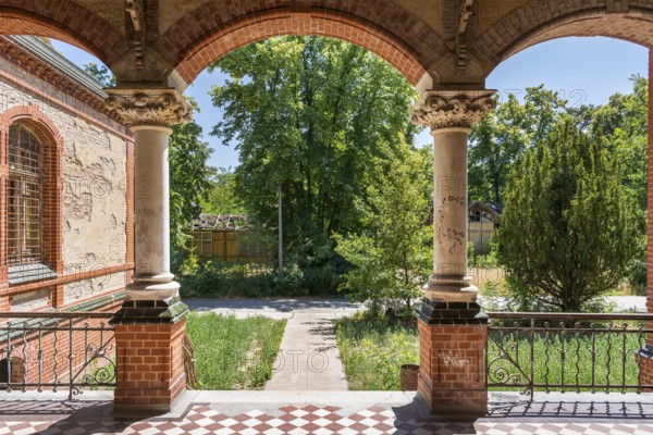 Lost Place, terrace of the Beelitz sanatorium, Brandenburg
