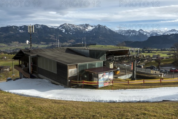 Hörnerbahn valley station, Bolsterlanfg, back mountains of the Allgäu Alps, Oberstdorf, Oberallgäu, Allgäu, Bavaria, Germany