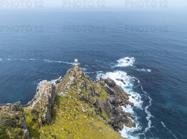 Cliffs and sea at Cape of Good Hope, Cape Point Lighthouse, Cape Peninsula, Cape Point Nature Reserve, Cape Town, South Africa