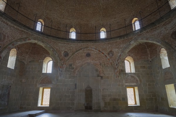 Historic interior with brick dome and windows that diffuse soft light into the room, Rabati Fortress, Akhaltsikhe, Samtskhe-Javakheti region, Samtskhe-Javakheti, Georgia