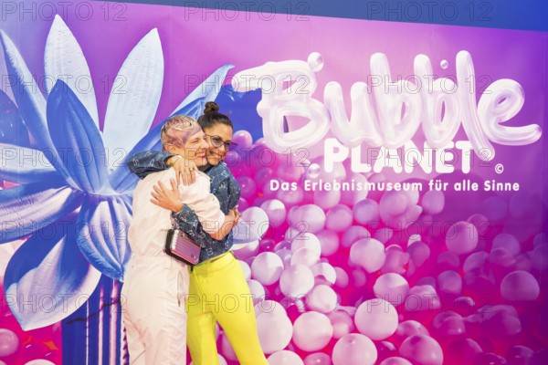 Luise Zücker and Zora Alber at the opening of Bubble Planet - The Adventure Museum for All Senses at Arena Berlin, Berlin, 11.12.2025