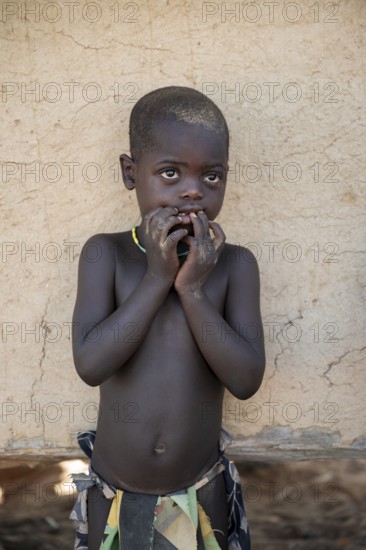Portrait, child, Hakaona tribe also Havakona or Hakawona, near Opuwo, Kunene, Namibia