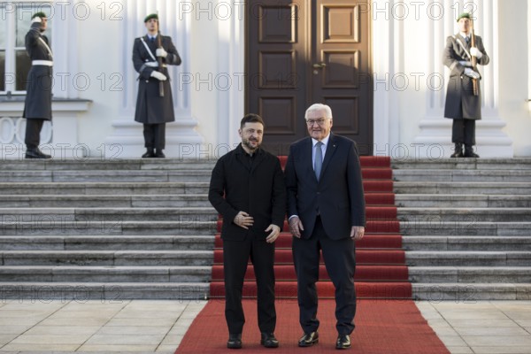 Volodymyr Selensky (President of Ukraine) and Frank-Walter Steinmeier (President of the Federal Republic of Germany) on arrival at Bellevue Palace, 15 December 2025