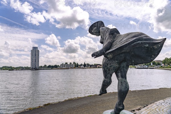 Bronze sculpture of Schleswig on the Schlei, City of Schleswig, Schleswig-Holstein, Germany