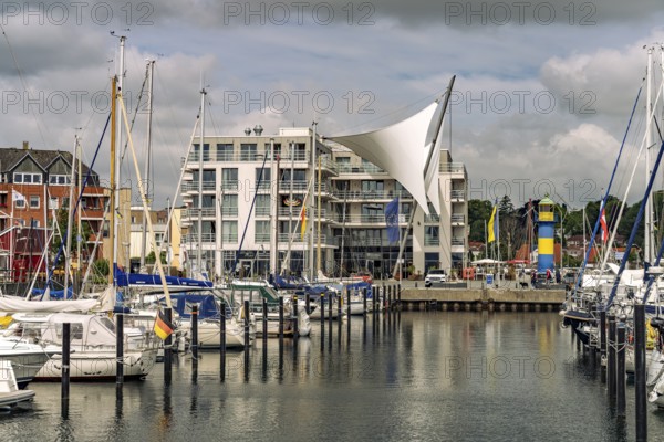 Port and Old Lighthouse Eckernförde Eckernförde, Schleswig-Holstein, Germany