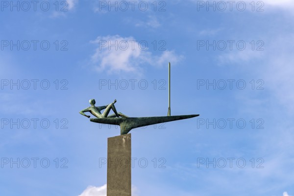 Sculpture The Sailor in Kiel Harbour, Schleswig-Holstein, Germany
